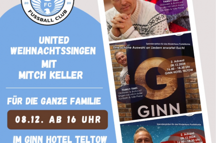 United Weihnachtssingen mit Schlagerstar Mitch Keller geht in die zweite Runde am 2. Advent 2024🎅🏻